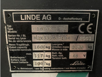 Электропогрузчик LINDE E16