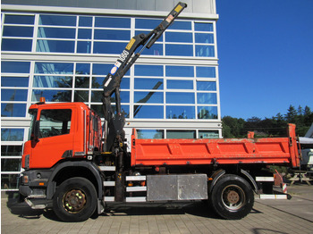 Самосвал, Автоманипулятор Scania P 114 CB 4x4 HZ 340 3-W. Tipper - 3-S. Kipper + HMF 1063 Crane Kran: фото 5