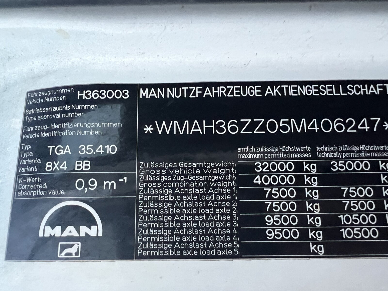 MAN TGA 35.410 8x4 BB TGA 35.410 8x4 BB, Betonmischer Karrena 10m³ в лизинг MAN TGA 35.410 8x4 BB TGA 35.410 8x4 BB, Betonmischer Karrena 10m³: фото 6