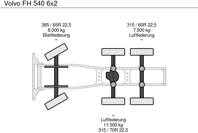 Тягач Volvo FH 540 6x2: фото 11