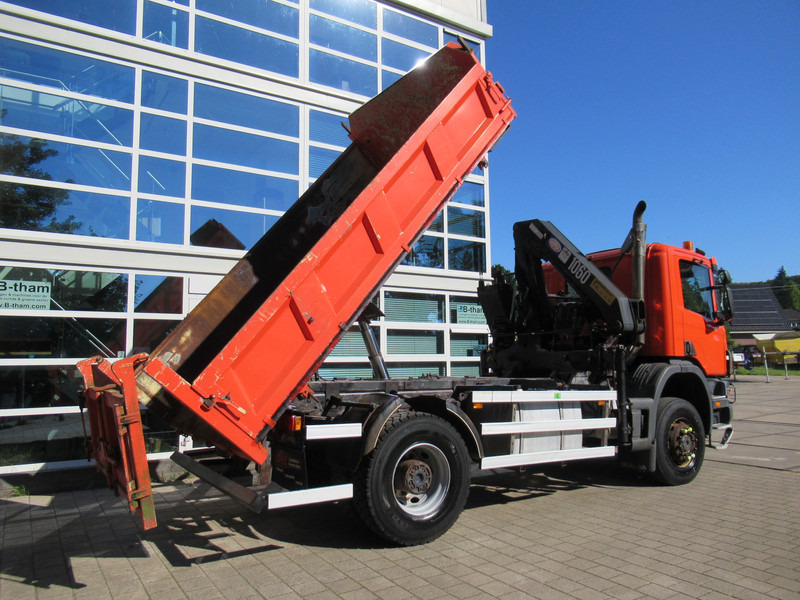 Самосвал, Автоманипулятор Scania P 114 CB 4x4 HZ 340 3-W. Tipper - 3-S. Kipper + HMF 1063 Crane Kran: фото 6